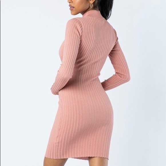 ‼️ Pink Mauve Sweater Dress Strap Detail - Picture 7 of 8